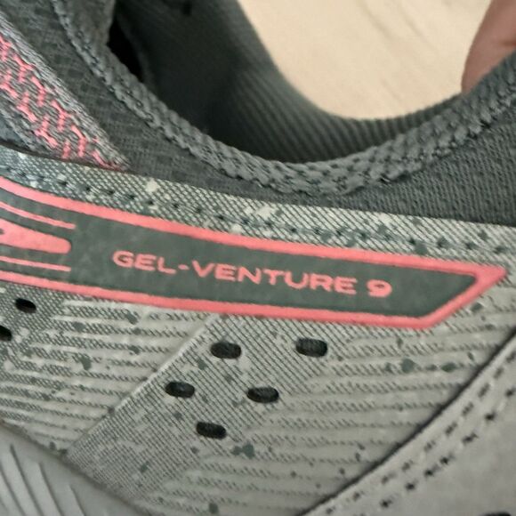 ASICS Gel-Venture 9 Athletic Running Sneakers Womens Lace Up Green & Pink Sz 11 - Picture 7 of 7